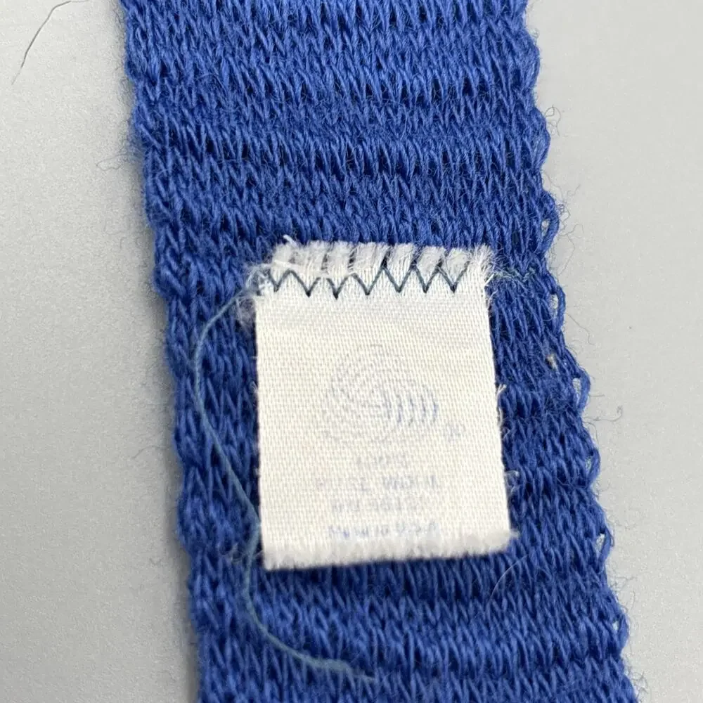 Vintage John Weitz Wool Square Bottom Tie Men's Blue